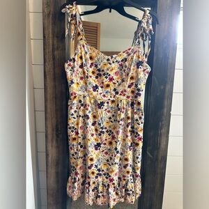 Old Navy Floral Midi Dress with Tie Straps